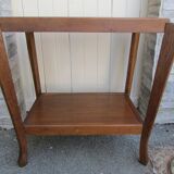 Pedestal table, late Art Deco tea table, 50-60 oak