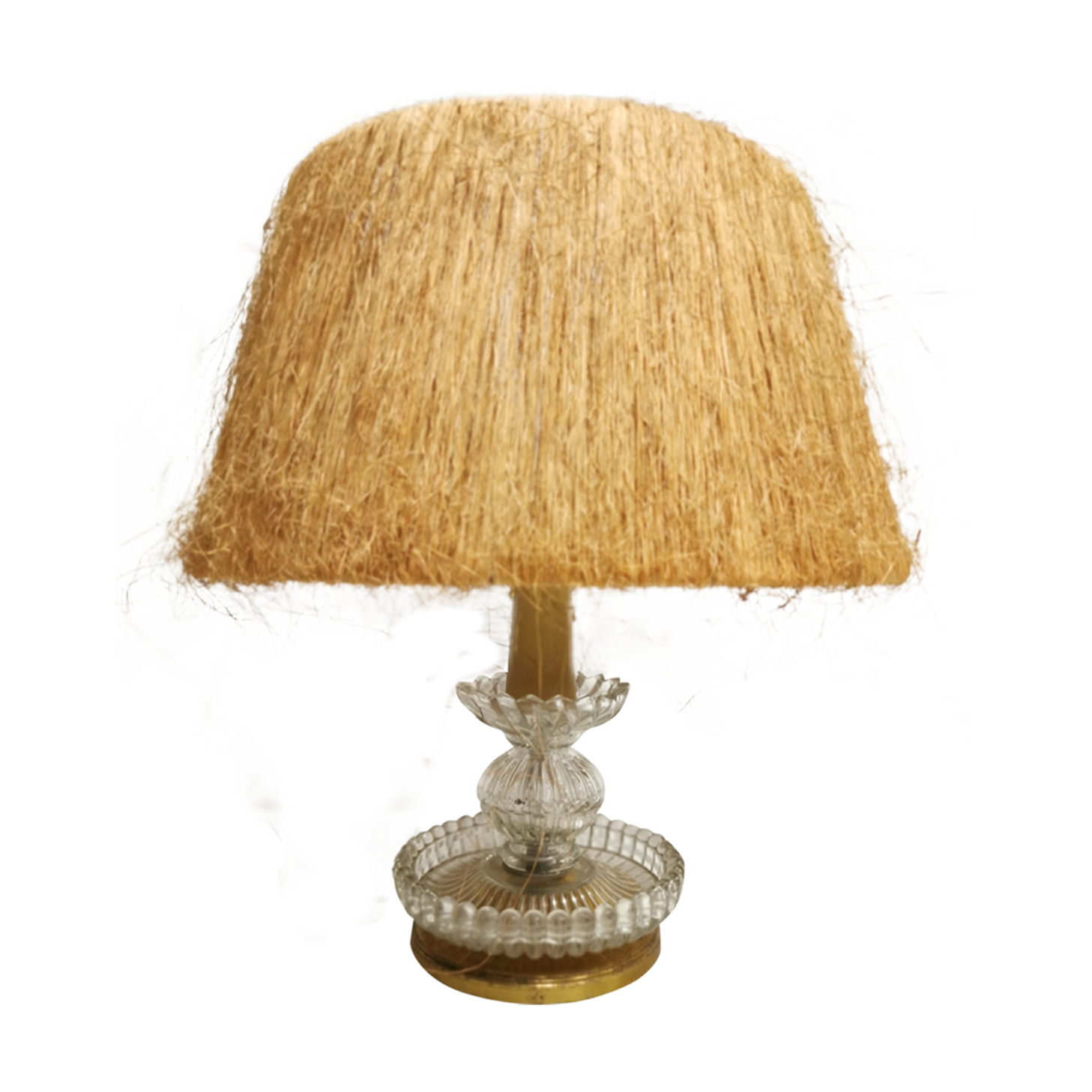 Lampe vintage tiki bar abat jour en fibre naturelle