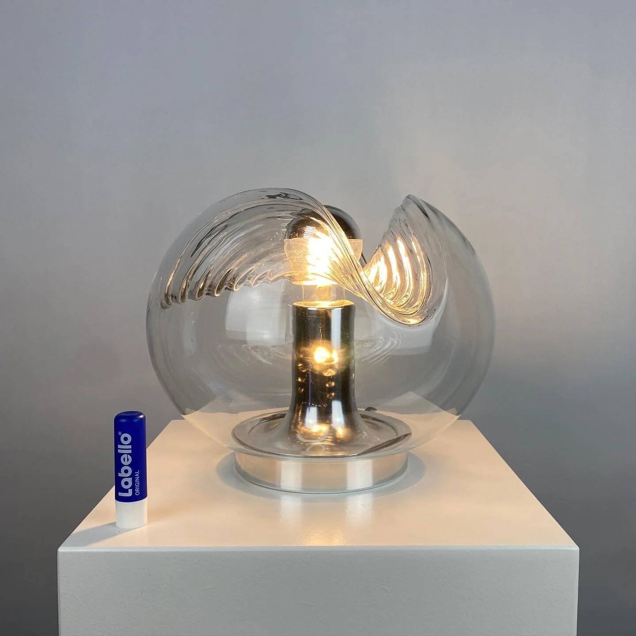 TA21 Futura wavy glass table lamp by Peill and Putzler 1960