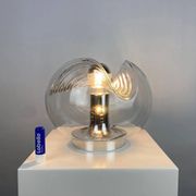 TA21 Futura wavy glass table lamp by Peill and Putzler 1960