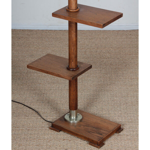 Lampadaire en chêne datant des années 1950