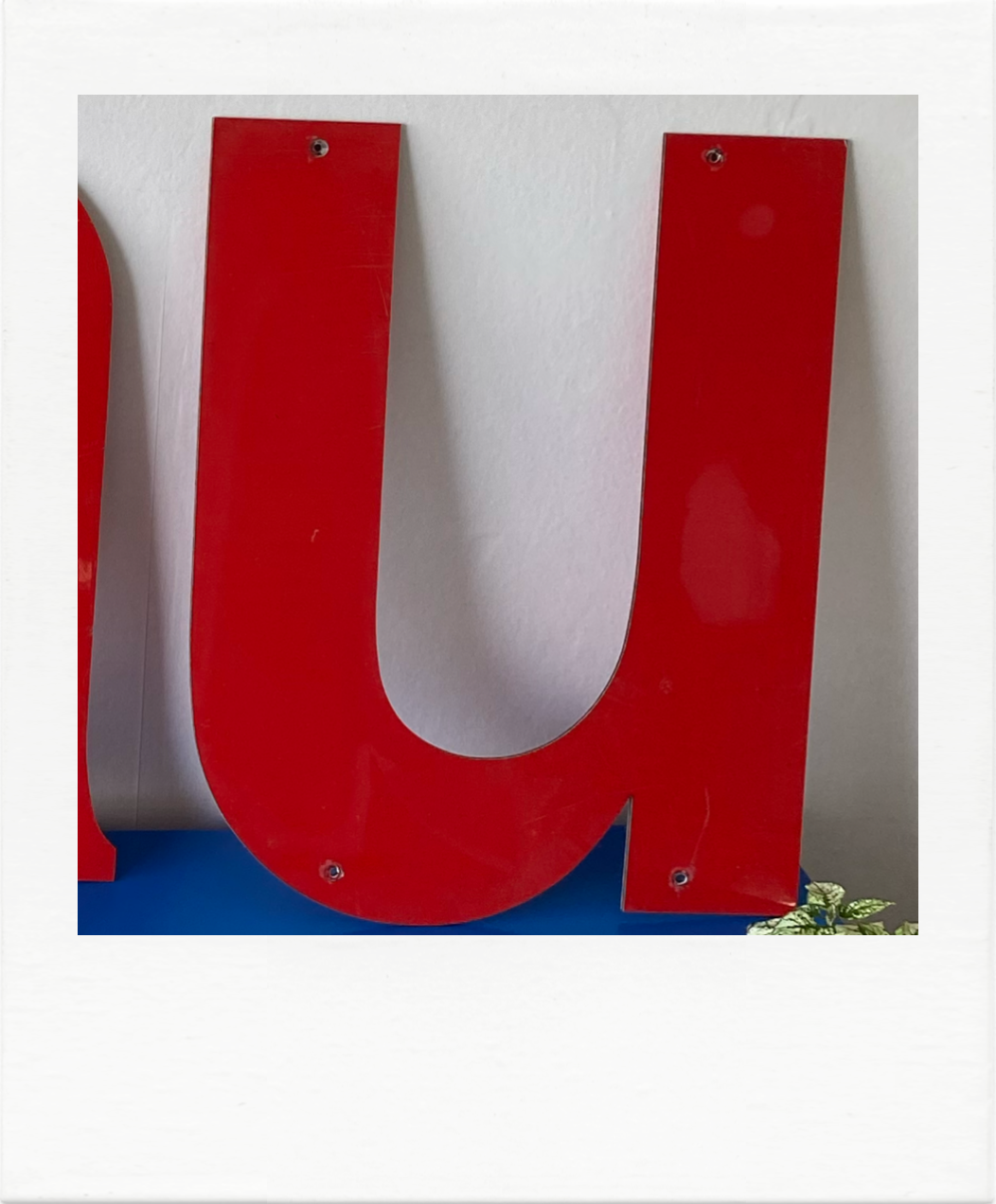 Ancient letter aluminium sign dibond