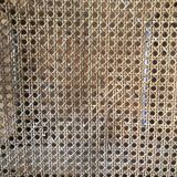 Series of 4 sleigh chairs in wicker, by Baumann