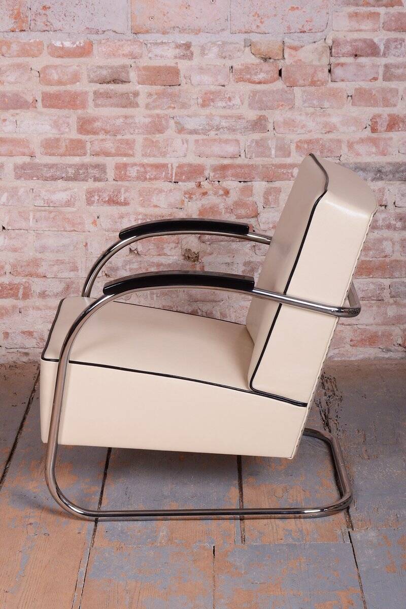 Bauhaus Leather FN21 Armchairs from Mücke-Melder, Czech, 1930s, Set of 2
