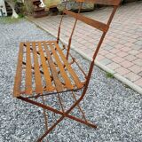 Iron garden bench