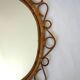 Rare oval bamboo mirror circa 1960
