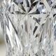 Crystal vase signed Sèvres France, star motifs, crosses, hardwoods