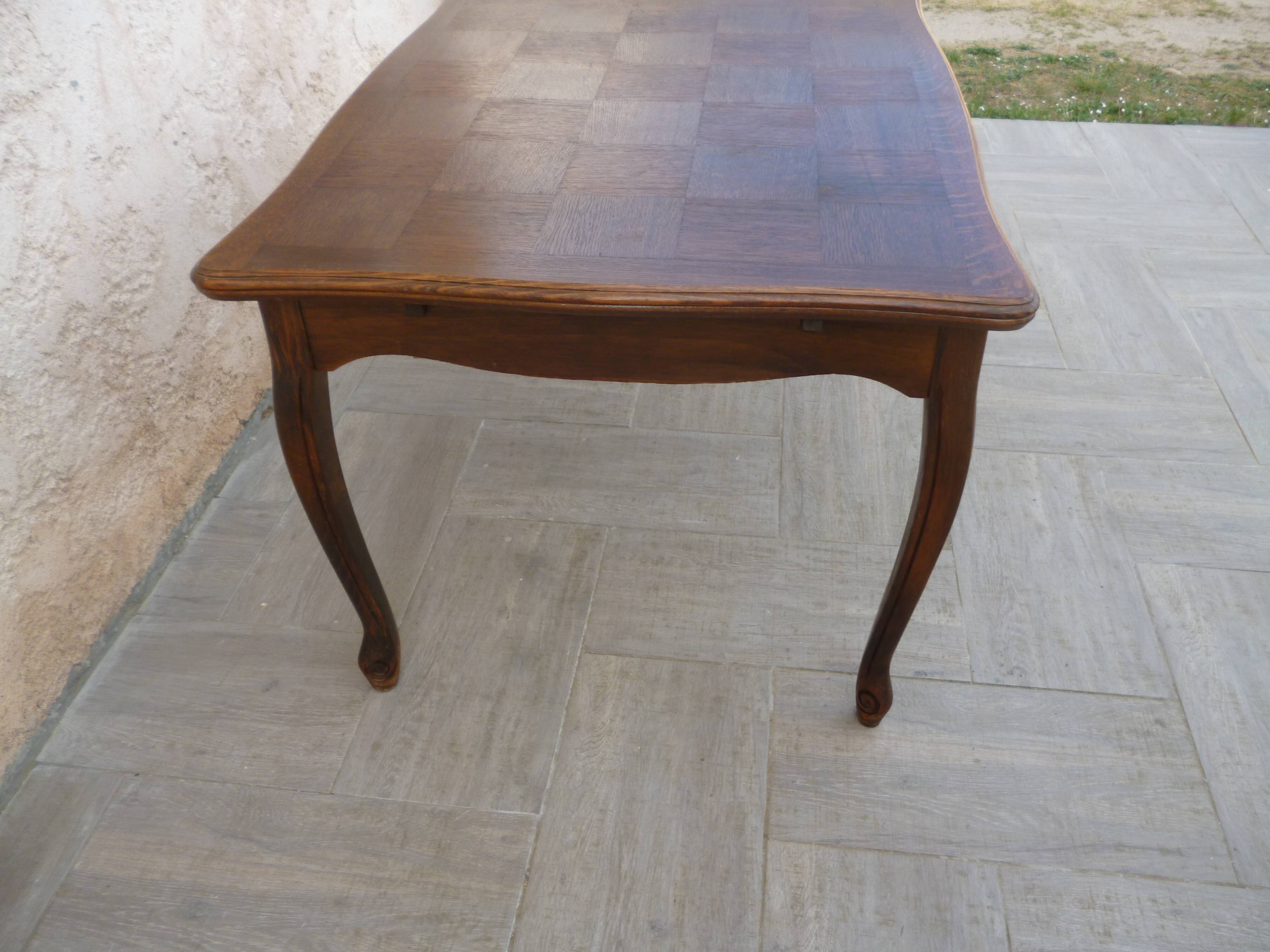 Table ancienne chêne avec rallonges