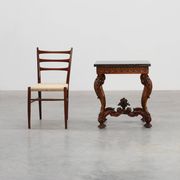 Pair of Napoleon III style Walnut side tables with Bluestone tops, France
