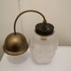 Pair of glass hanging lamps