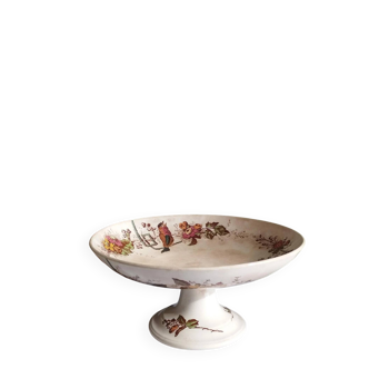 Ironware compote dish E. Bourgeois Grand Dépôt Birds