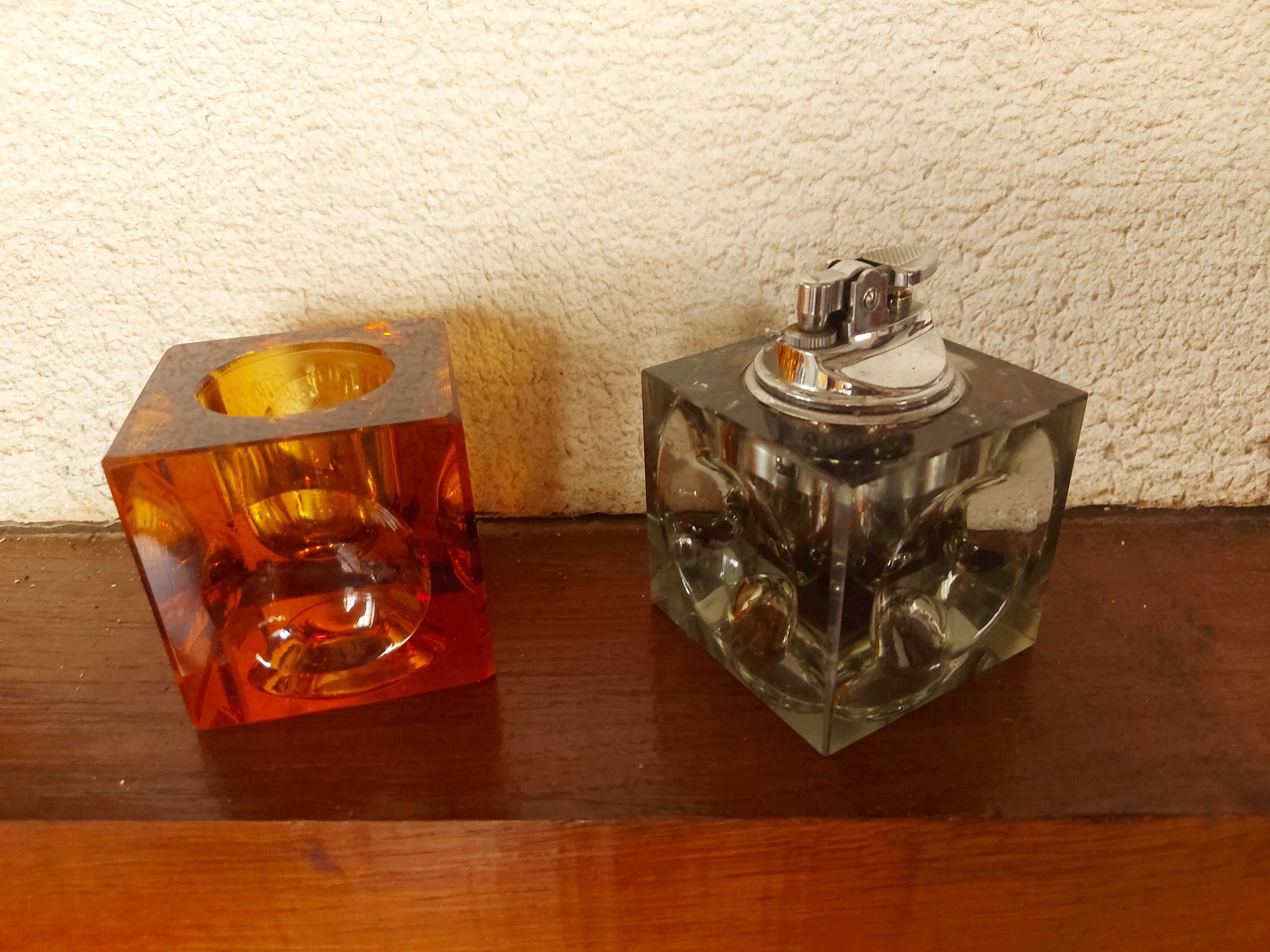 Ashtray and vintage lighter 70'S