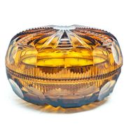 Bonbonnière Art Déco, cristal, Moser, Tchécoslovaquie, années 1930