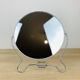 Miroir barbier rond double face, grossissant