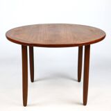 Round teak coffee table