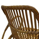 Vintage Rattan Chair Dirk Van Sliedregt Rohe Noordwolde 1960
