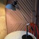Aluminor desk lamp in white and black lacquered metal, 1960.