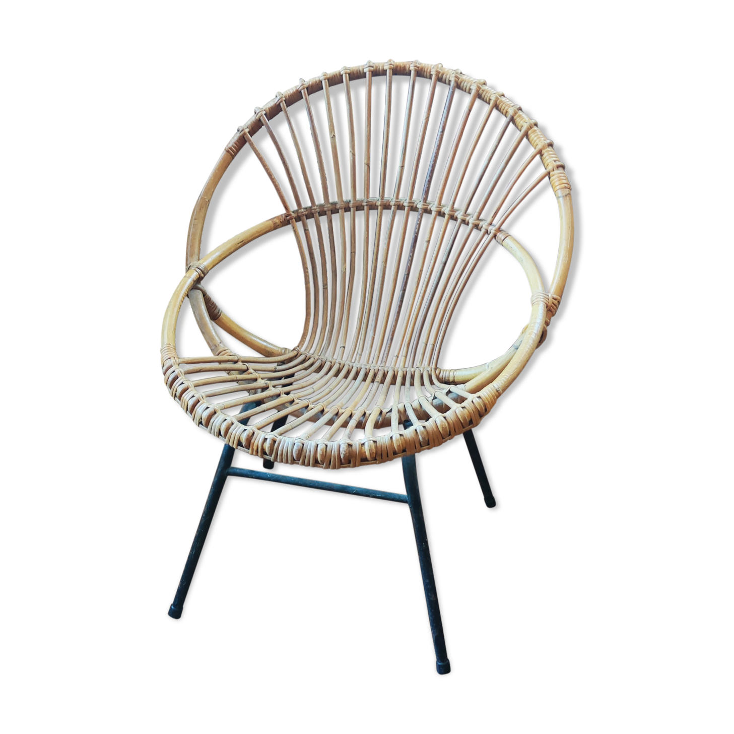 Vintage rattan armchair