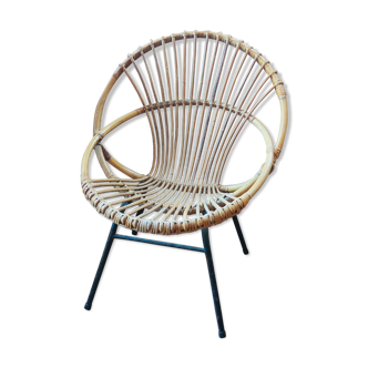 Vintage rattan armchair