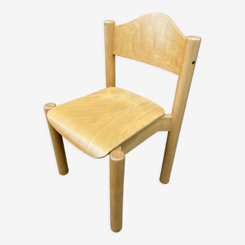 Chair school school child wood design 80 German Design signed Hiller