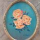 Tableau ovale roses