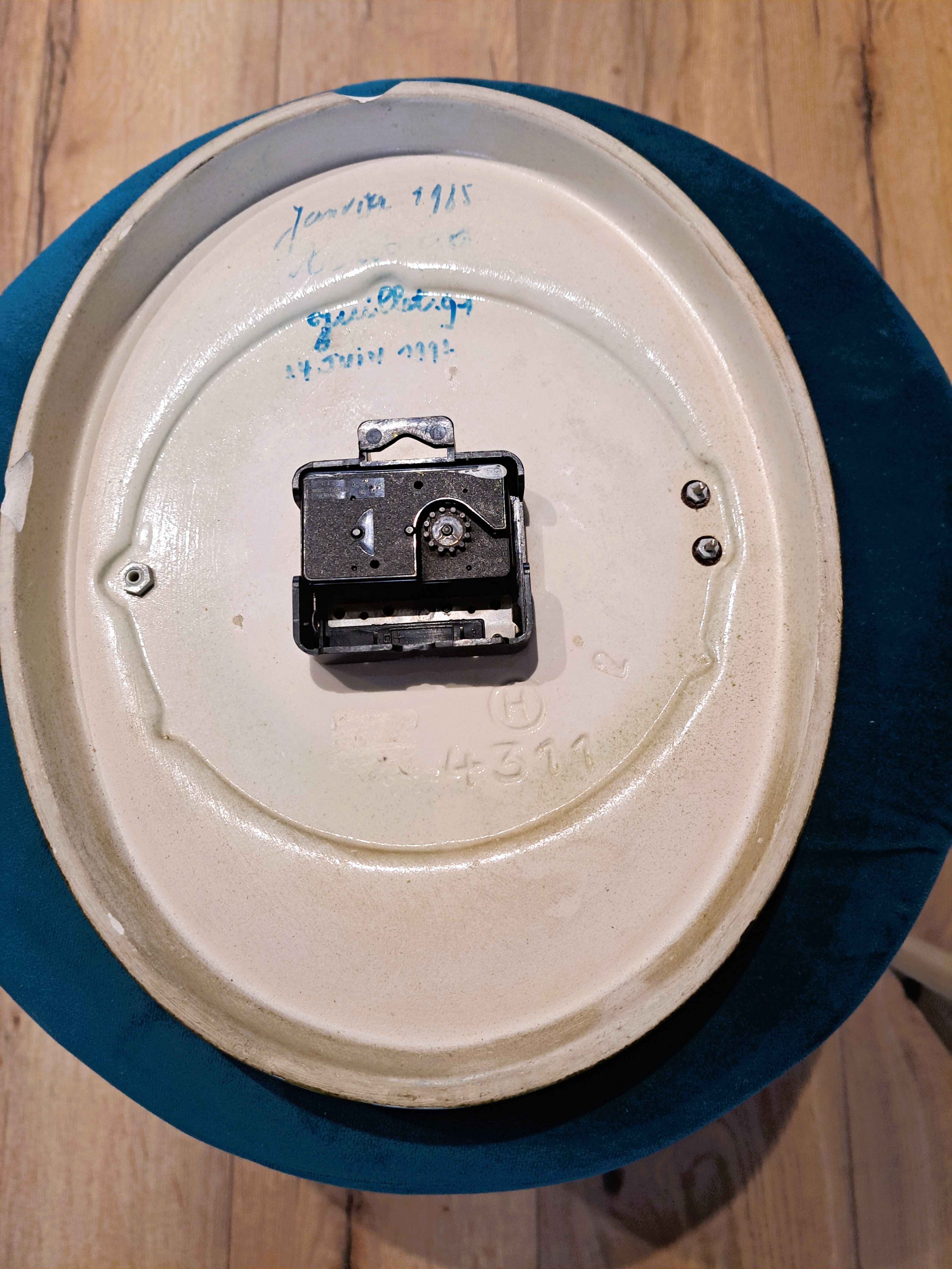 German clock "peter- uhren gmbh" in vintage ceramic