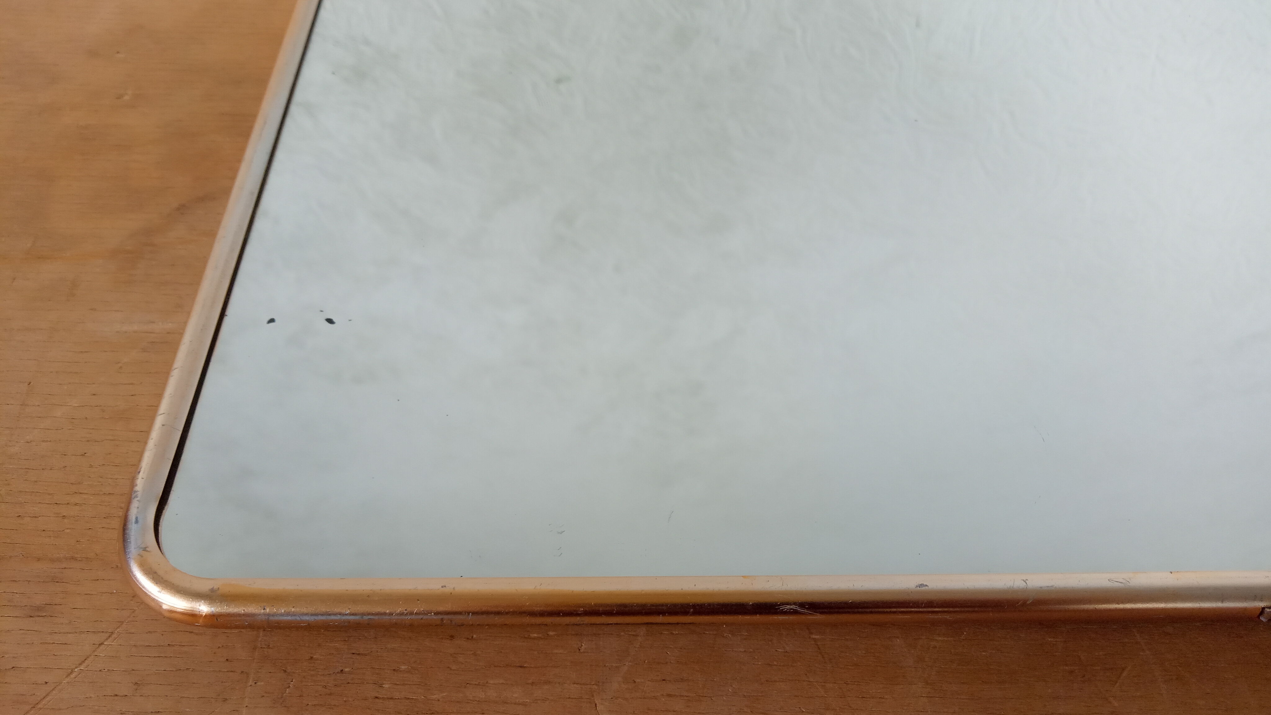 Golden barber mirror with chain, 30×40 cm