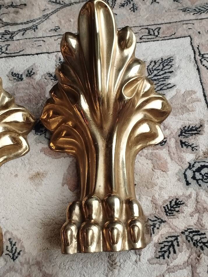 Set of 4 solid bronze furniture legs – new