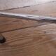High chrome and skaï stool