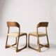 Paire de chaises traîneau Baumann