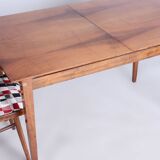 Original Mid-Century Walnut Folding Table, Made by Mier Topolcany, Czech, 1950s