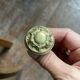 set of 4 antique brass furniture handles/buttons