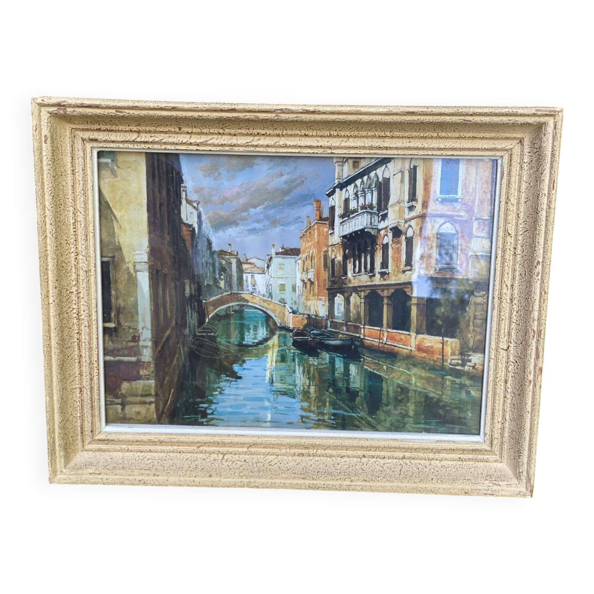 Oil painting on canvas A. Mariani Venice 1960