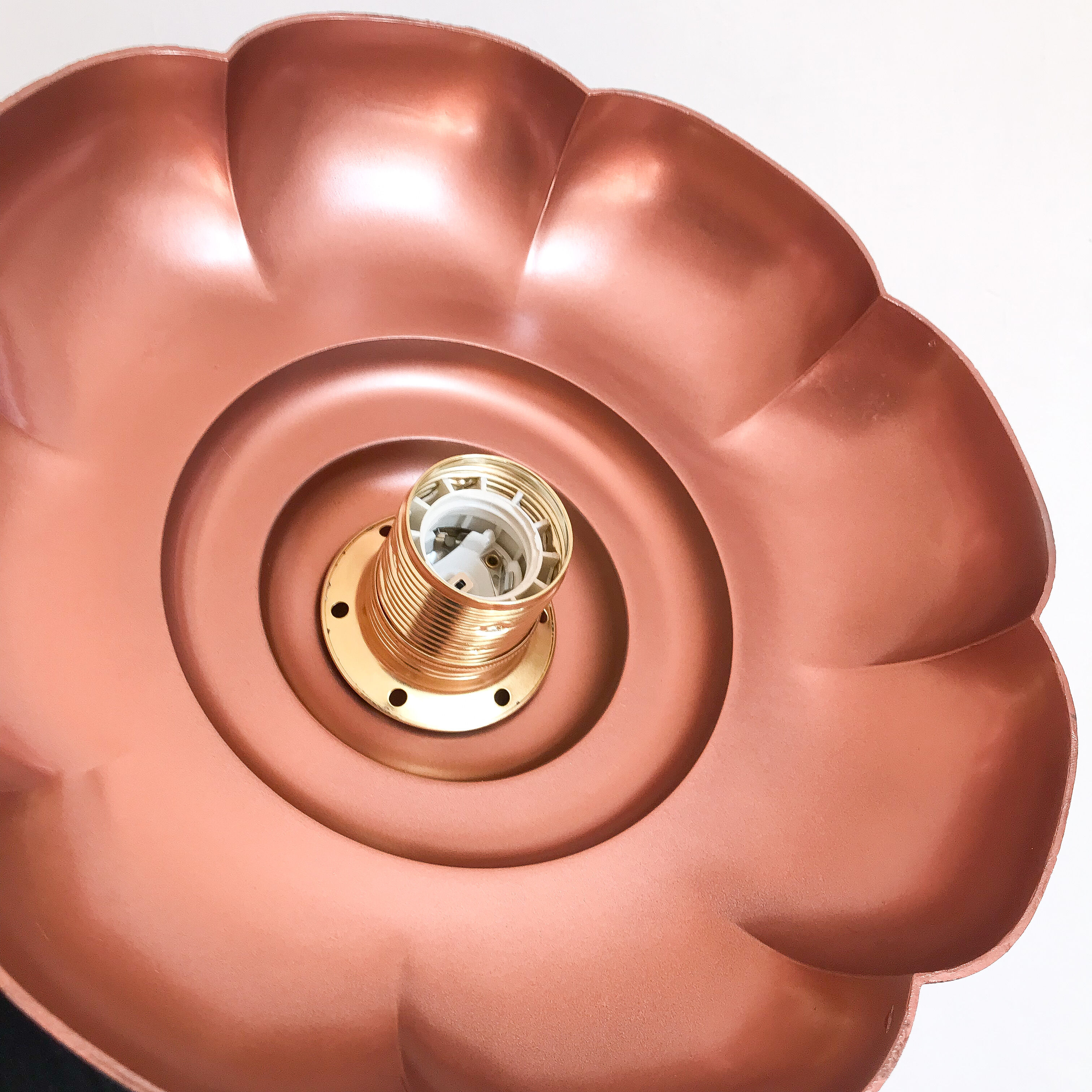 Suspension vintage copper lampshade