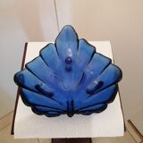 Blue glass fruit cup