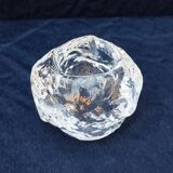 Kosta Boda Glass Rock or Ice Cube Candle Holder