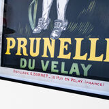 Lithographie liqueur Prunelle du velay 1922'