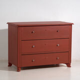 Antique red terracotta chest of drawers (circa 1920) #91