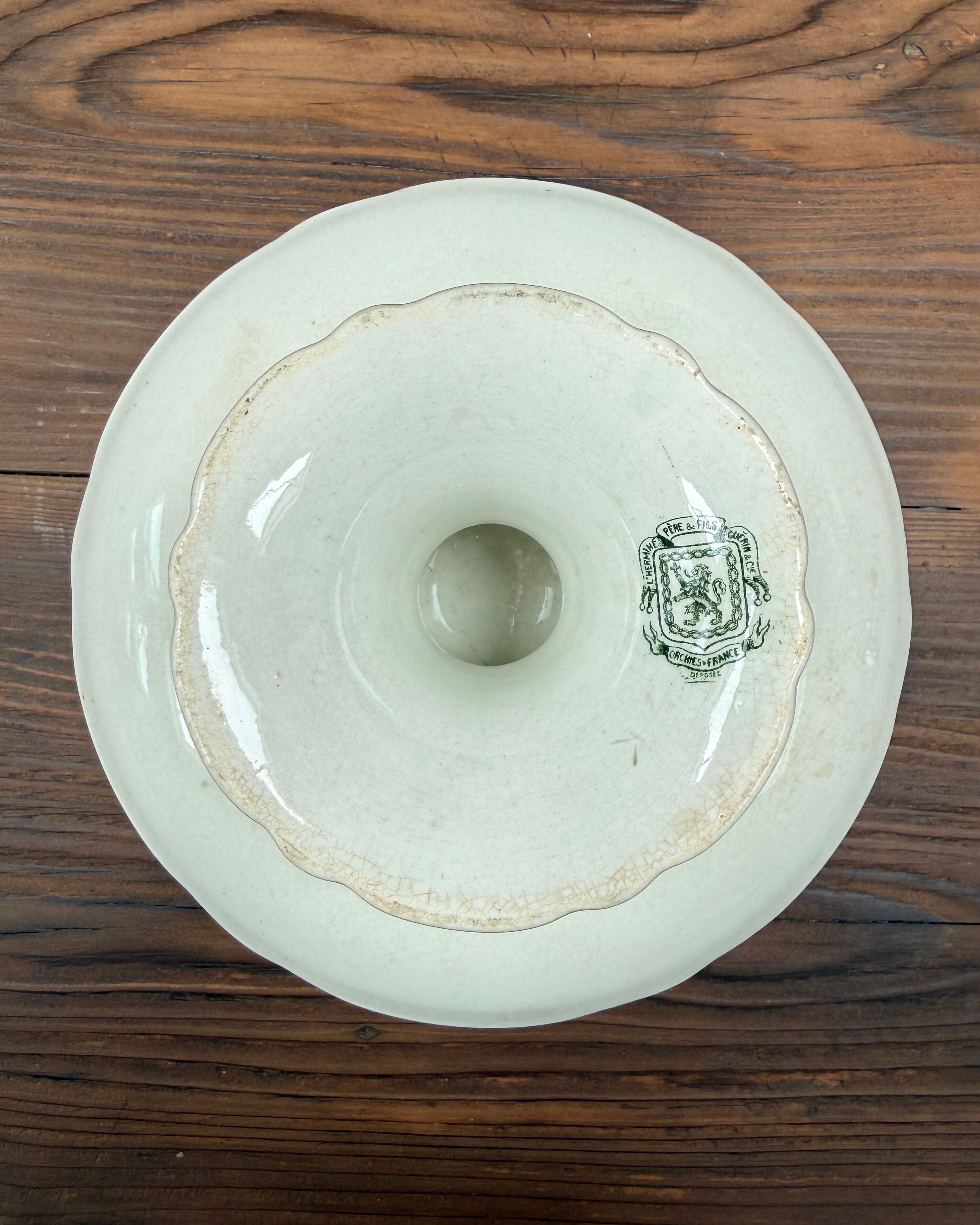 Large ironstone compotier Orchies Ceres