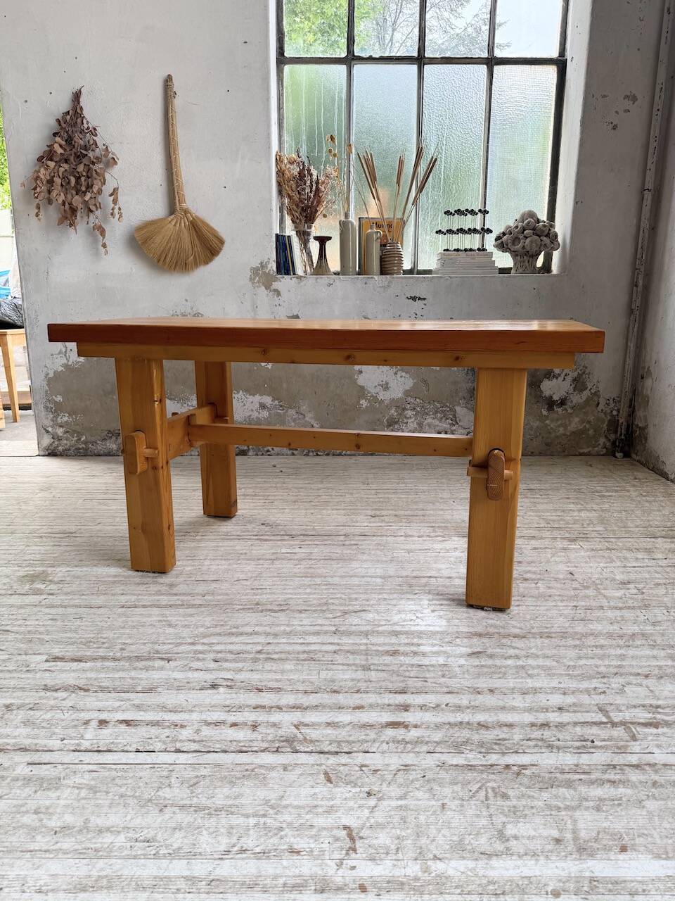 Farmhouse table, mountain furniture from the 50s