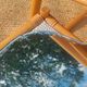 Antique bevelled dressing table mirror