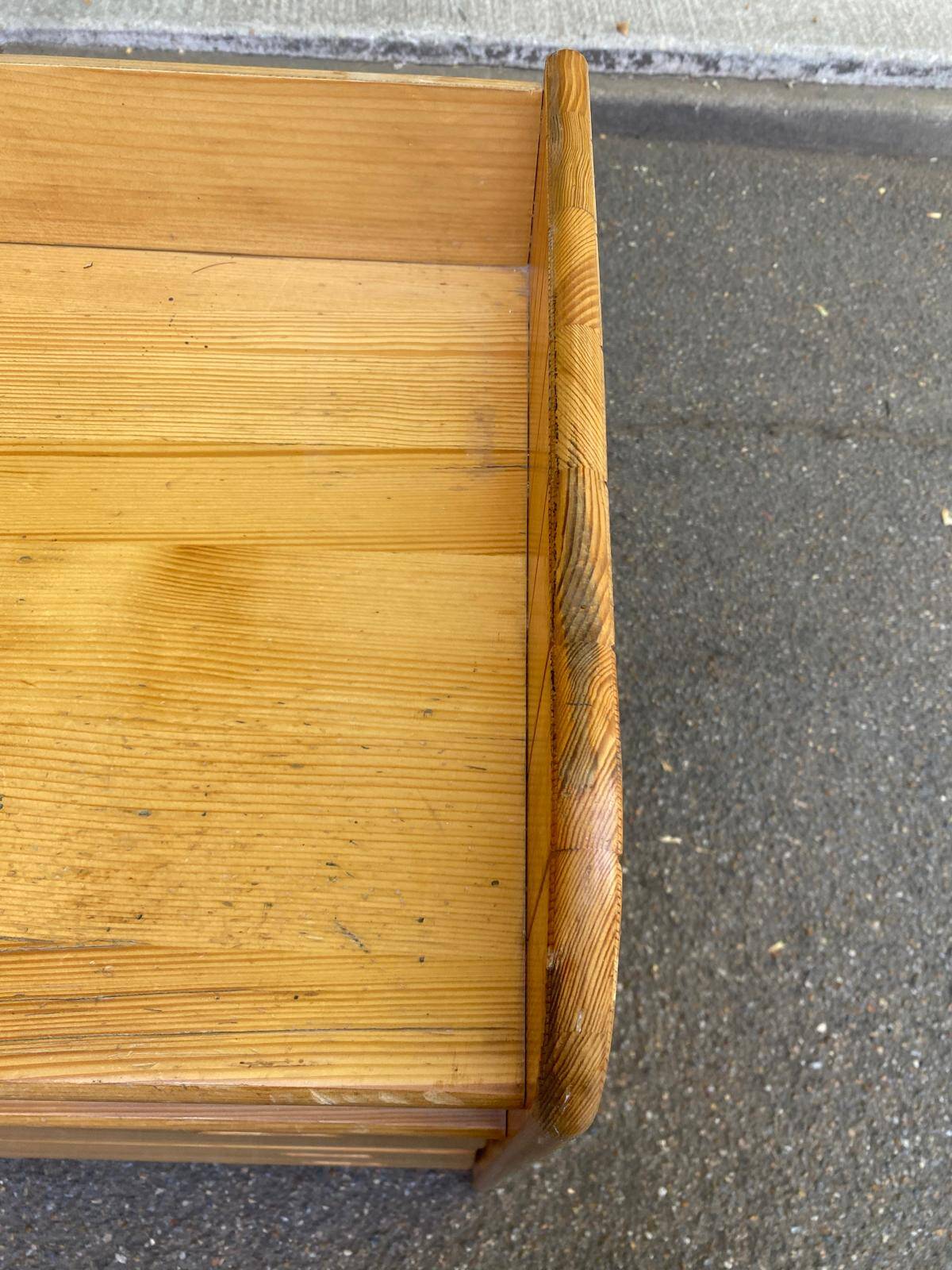 Commode scandinave à 6 tiroirs avec table à langer des années 70
