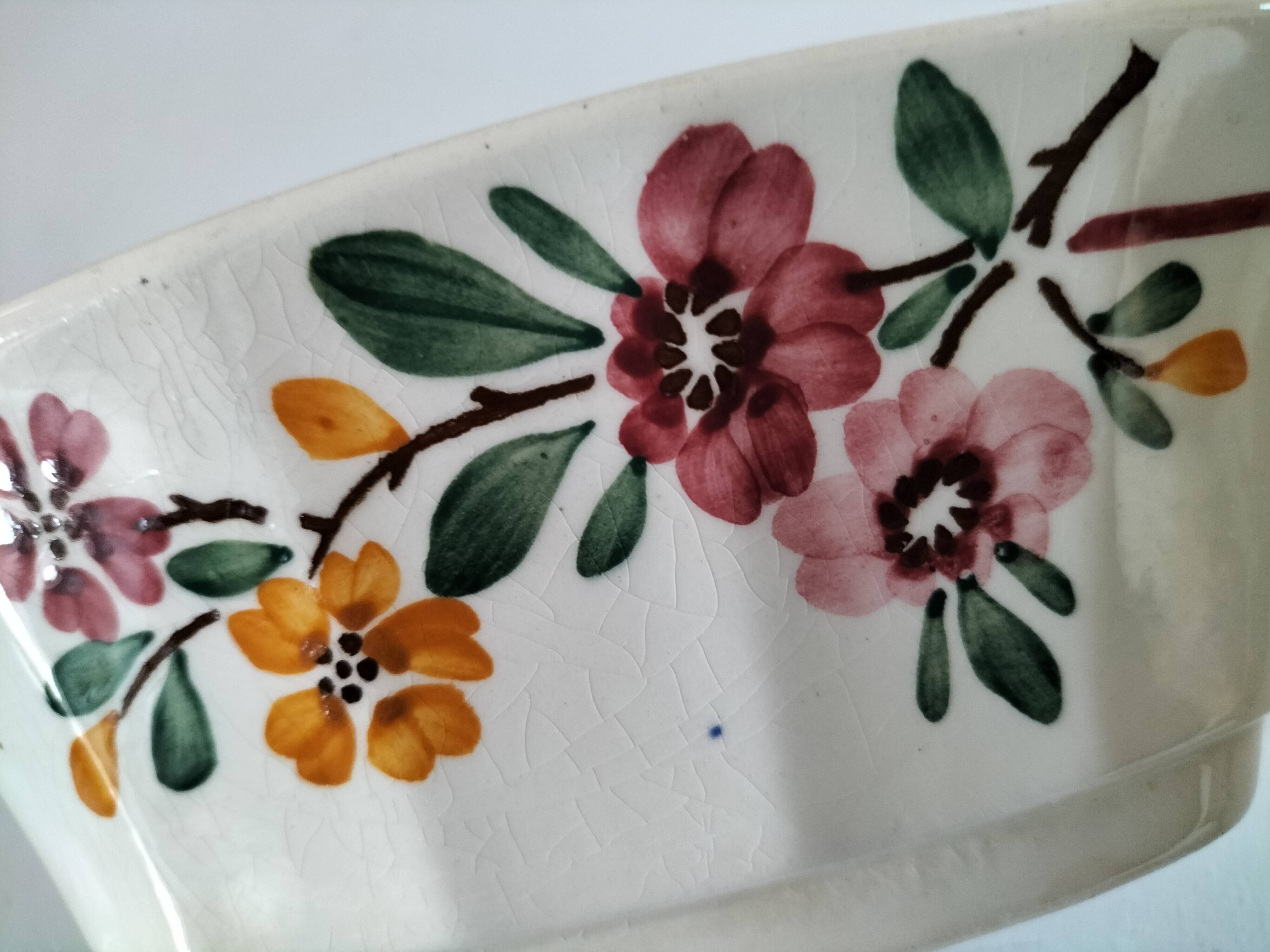 Sarreguemines sauce boat, Bitche model, 1930-1950