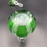 Old green crystal bottle XIXème