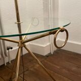 Brass and glass floor lamp 60s