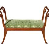 Empire Style Mahogany Swan Neck Bench