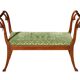 Empire Style Mahogany Swan Neck Bench