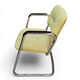 Fauteuil vintage Strafor Steelcase 421, vert chiné