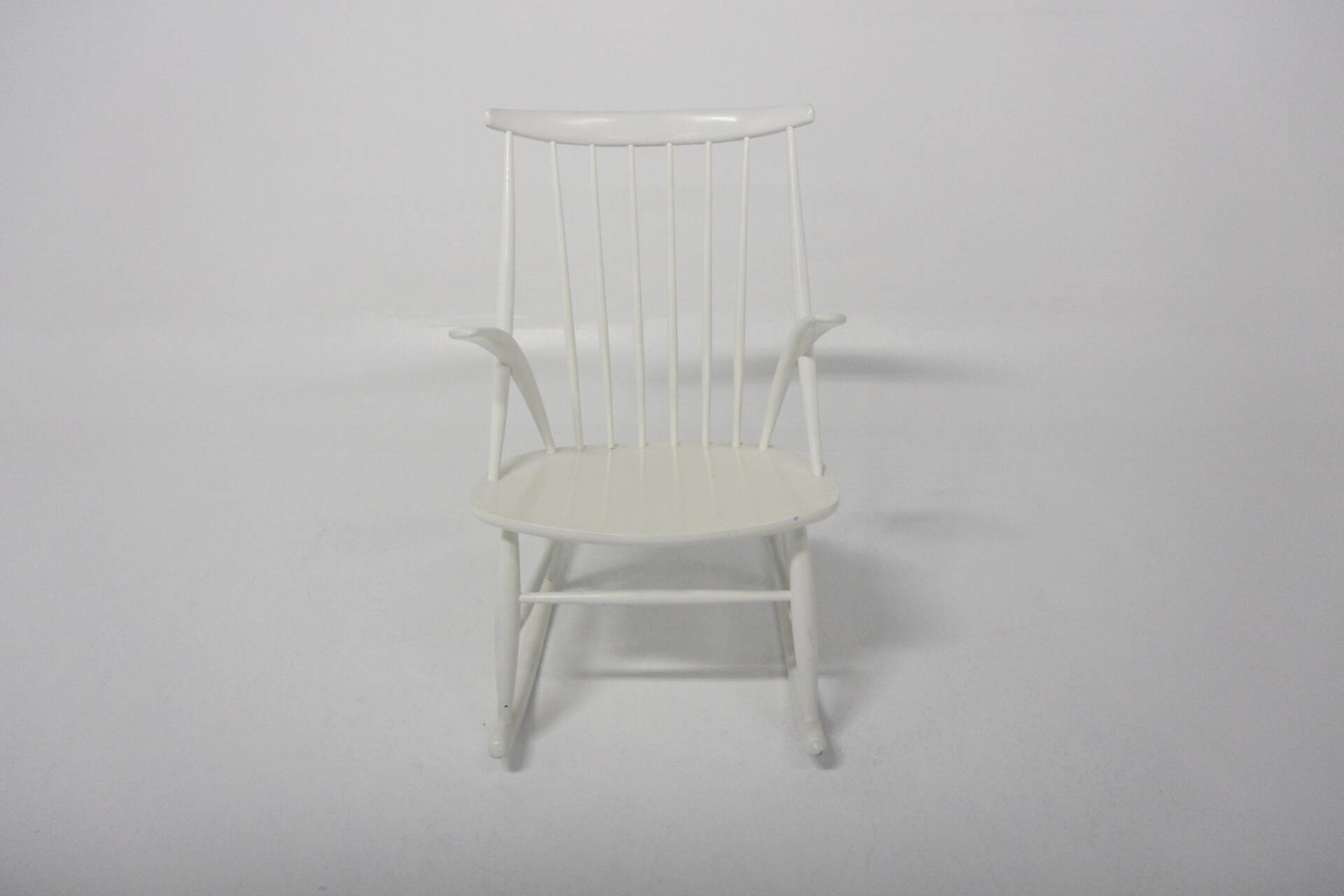 Beech rocking chair, Illum Wikkelsø, N. Eilersen, Denmark, 1960