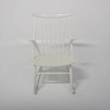 Rocking-chair en hêtre, Illum Wikkelsø, N. Eilersen, Danemark, 1960